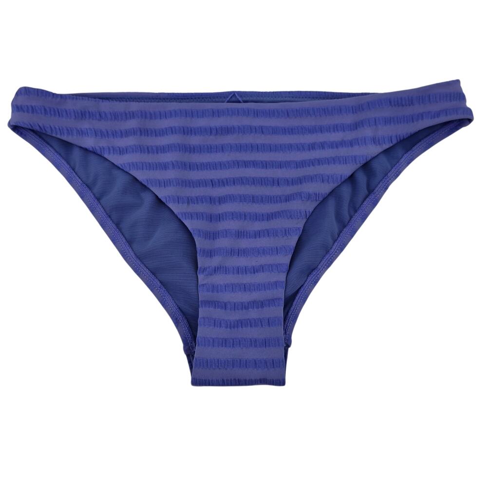 NWOT Sea Level Iris Purple Seersucker Stripe Capri Cheeky Bikini Bottoms Size 6